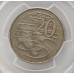 AUSTRALIA 1966 . TWENTY 20 CENTS COIN . VARIETY . WAVY 2